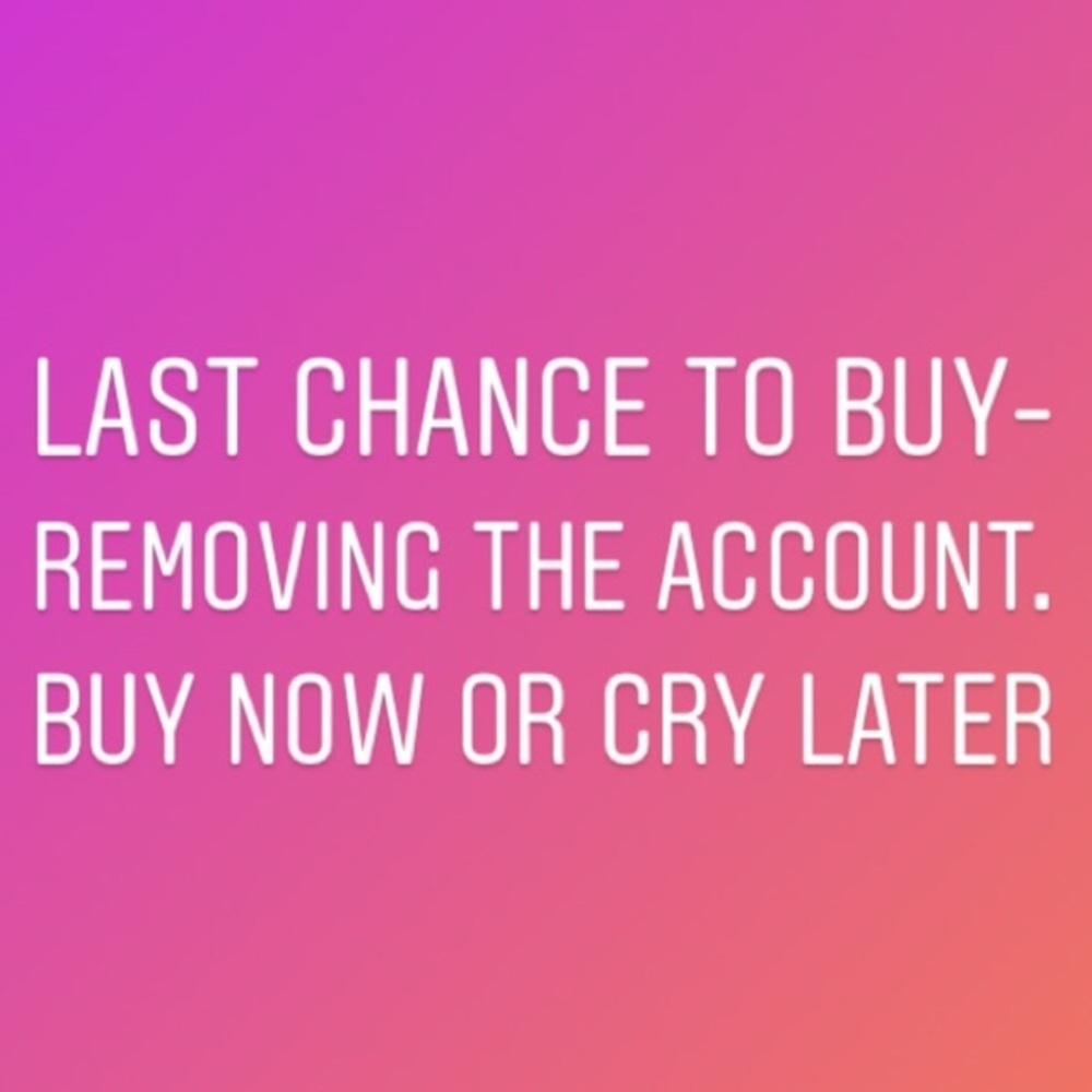 Last chance to buy